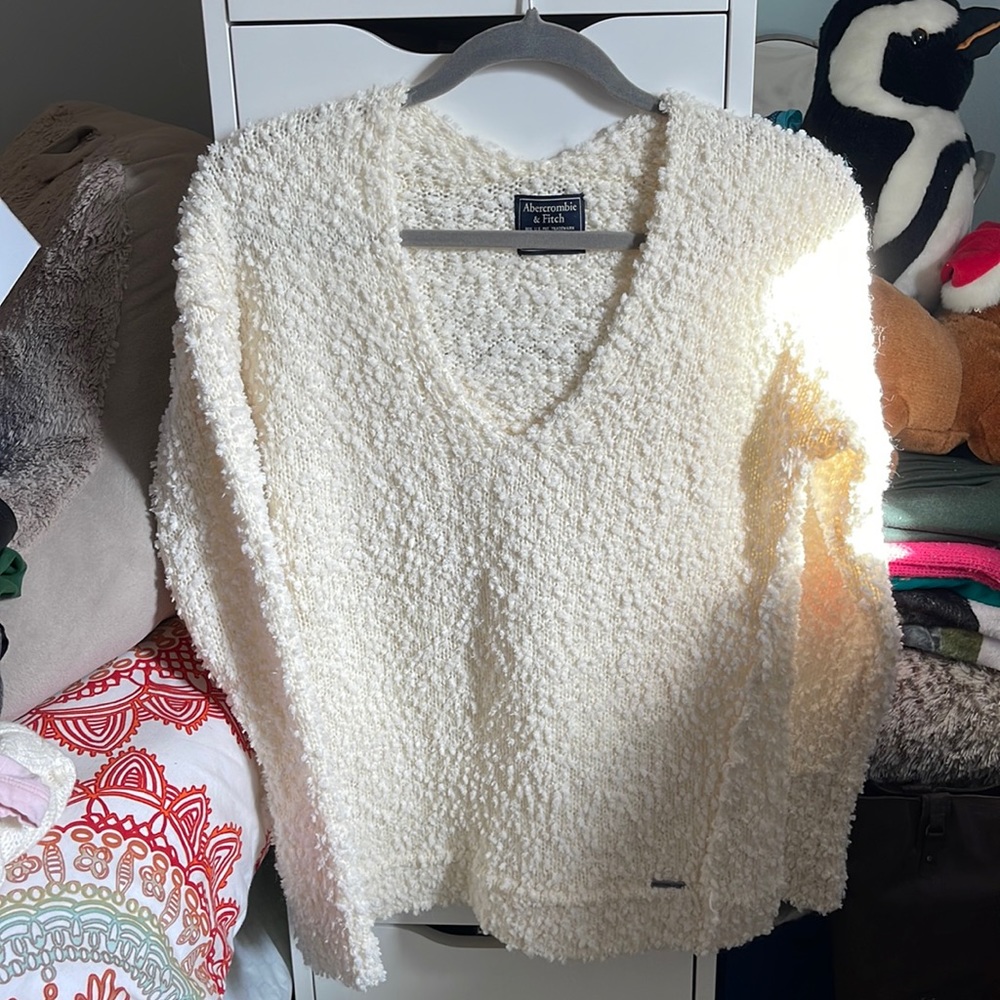 White Abercrombie Sweater